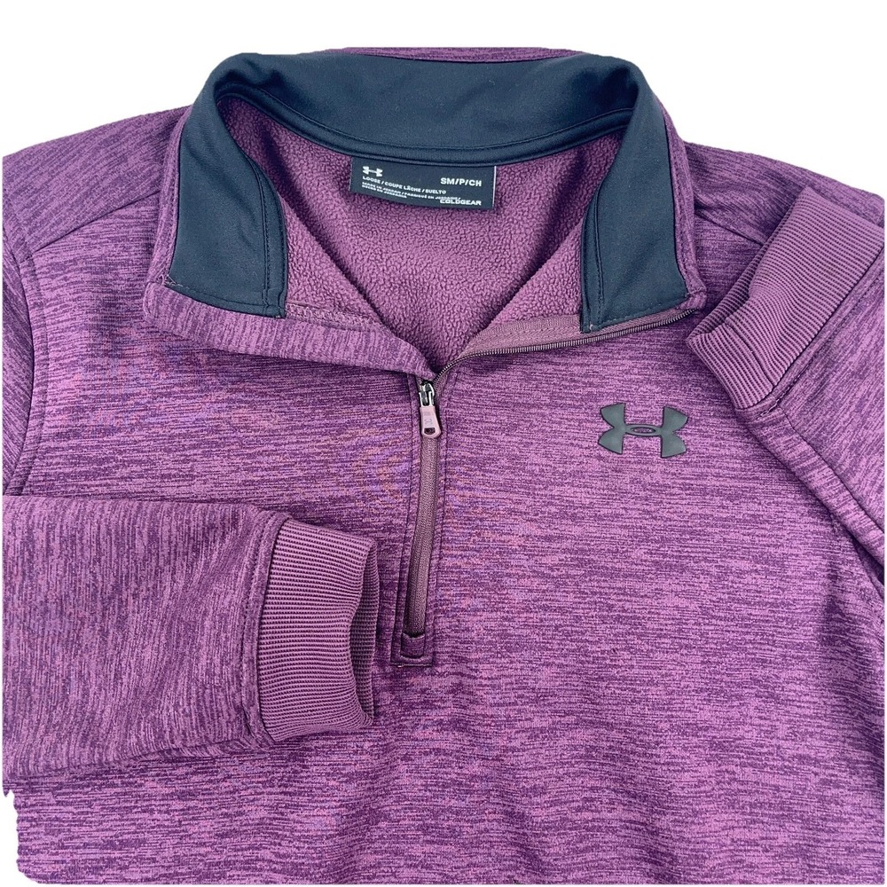 Under Armour Sweatshirt Men Small Purple Pullover Sweater Performance Golf Cold*